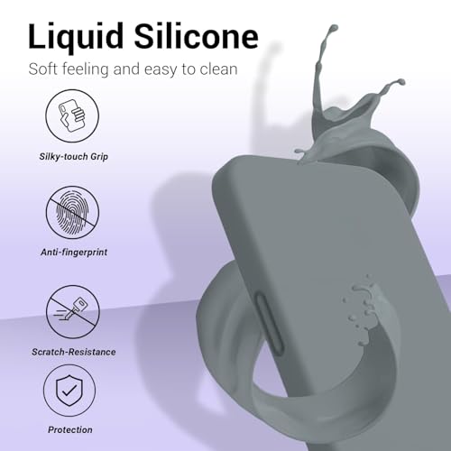 AIBEX Silicone Back Cover Case Compatible for Vivo T4X 5G / Iqoo Z10X 5G | Shockproof, Drop and Camera Protection | Slim Phone Case, Anti-Scratch Soft Microfiber Lining - Grey - Image 3