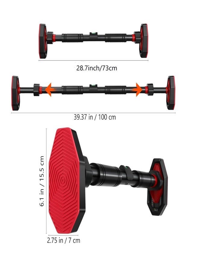 Dranvosk Adjustable Doorway Pull Up Bar for Home Gym - No Drilling Required, Portable Strength Training Bar with Comfortable Grip for Upper Body Workout - Fits Most Door Frames - Image 2
