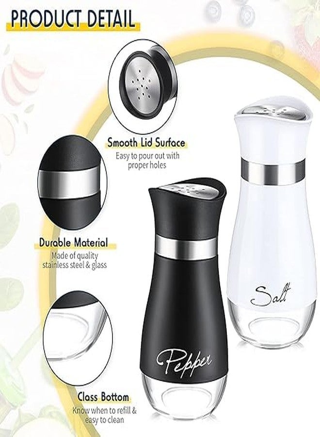 DREWIT STAR Salt & Pepper Shakers Set, Refillable Stainless Steel Salt Pepper Container Spice Shakers Bottle for Home Kitchen, Restaurant, Picnic - Image 2