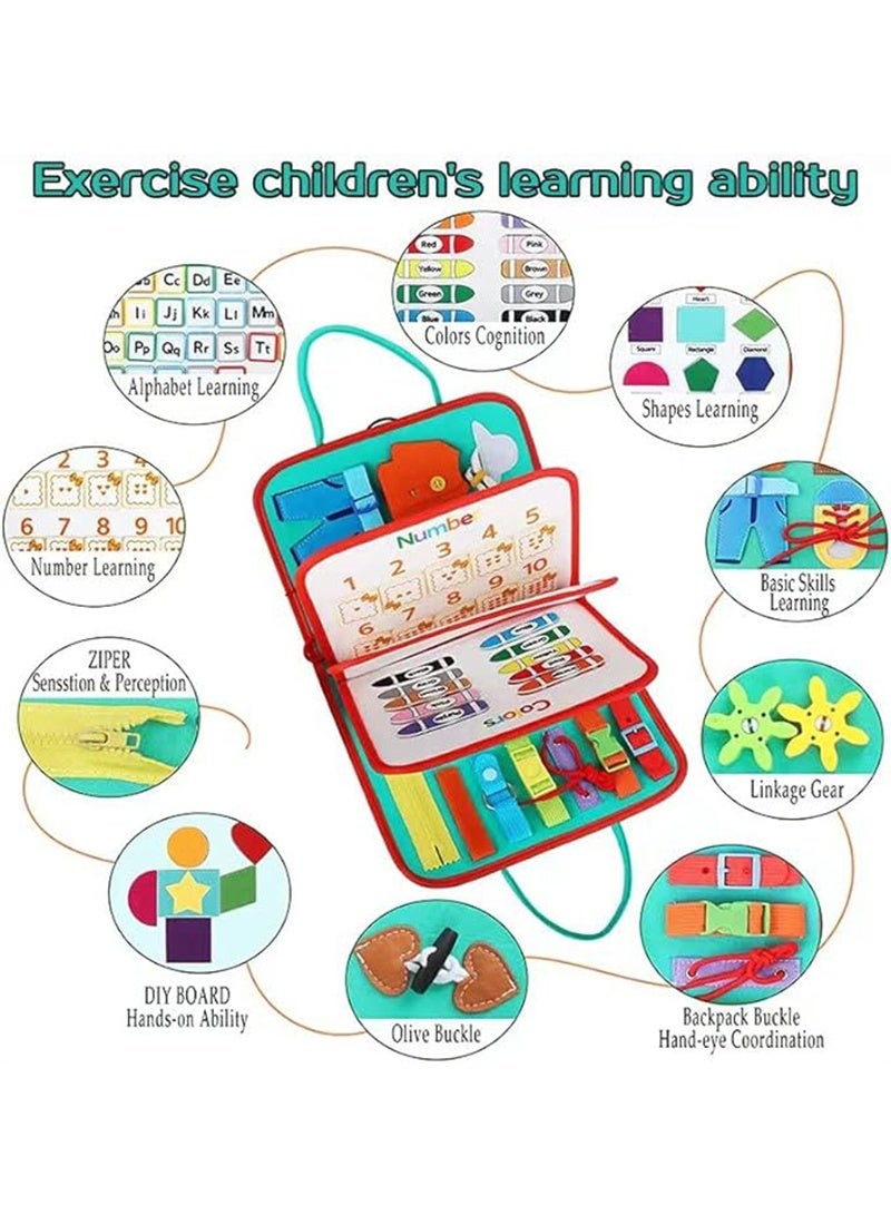 توبيتش لوح مشغول للأطفال الصغار، ألعاب مونتيسوري للأطفال، ألعاب مونتيسوري للأطفال، كتاب مشغول ألعاب تعليمية حسية للأطفال، أنشطة تعليمية للأطفال الصغار، هدايا أعياد ميلاد الأولاد والبنات - Image 3