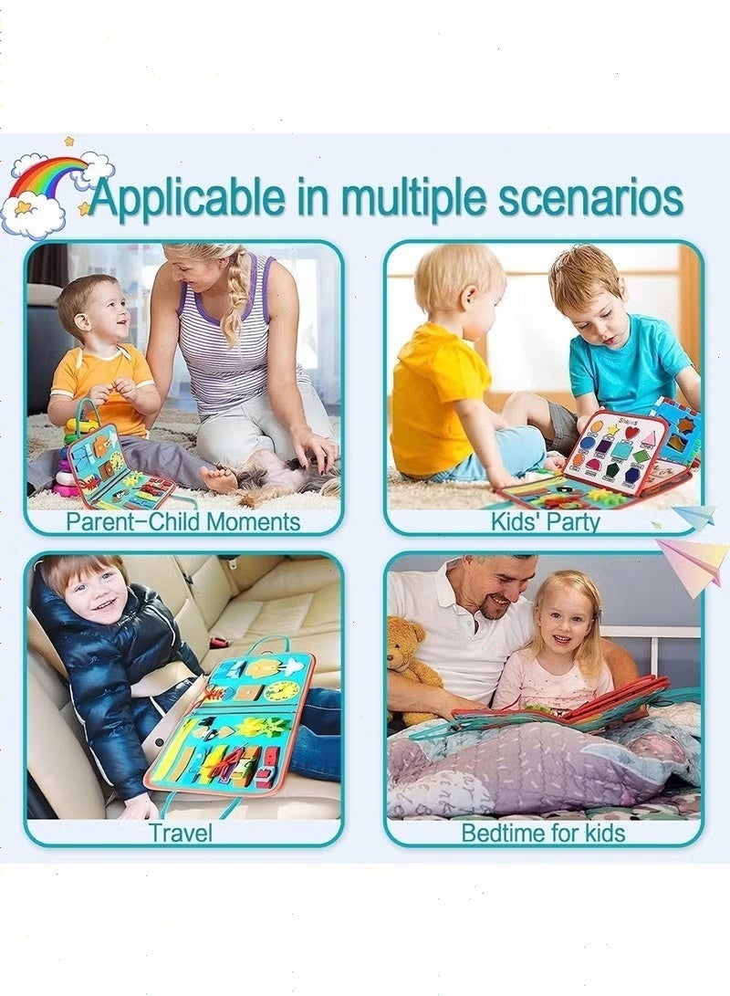 Topyich Busy Board for Toddlers, Kids Montessori Toys, Busy Book Sensory Learning Toys for Children, Toddler Educational Activities,Boys & Girls Birthday Gifts - Image 5