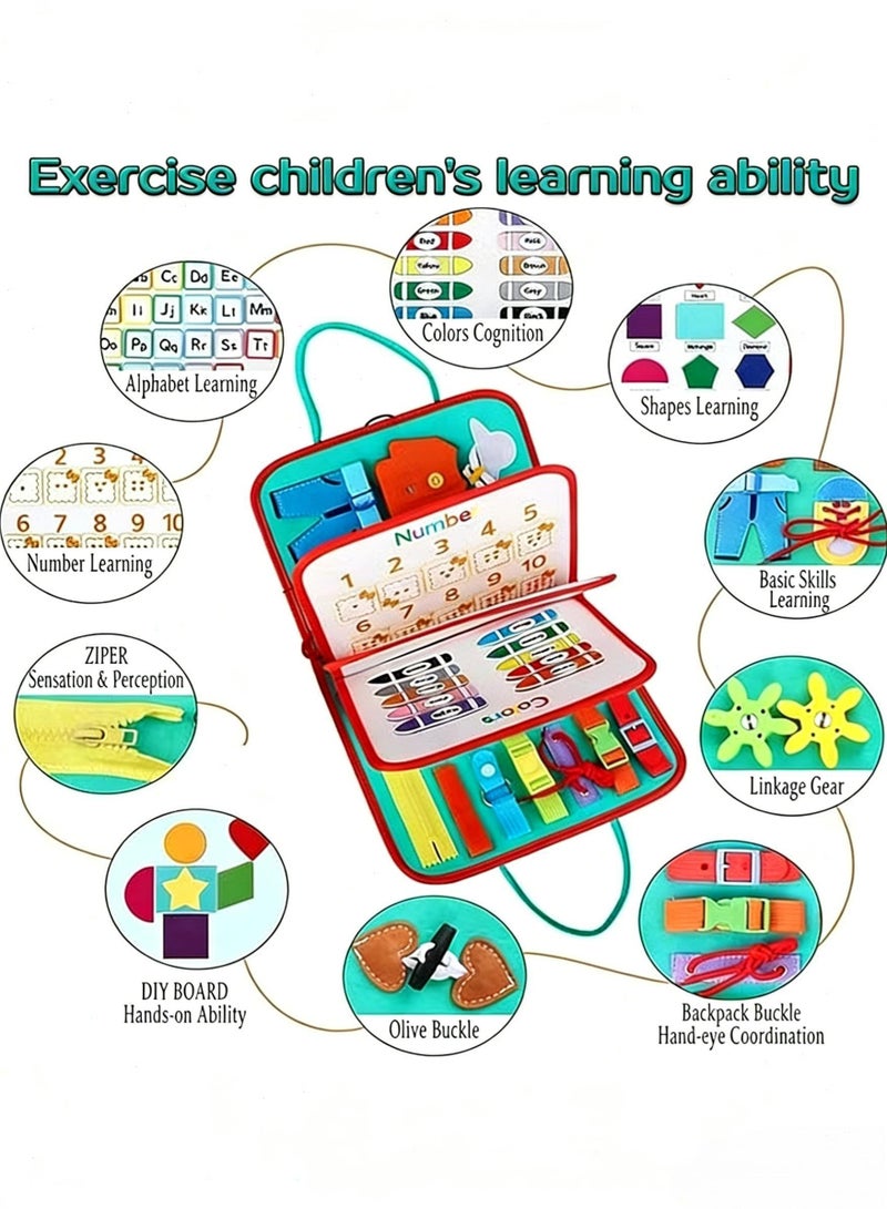 Topyich Busy Board for Toddlers, Kids Montessori Toys, Busy Book Sensory Learning Toys for Children, Toddler Educational Activities,Boys & Girls Birthday Gifts - Image 3