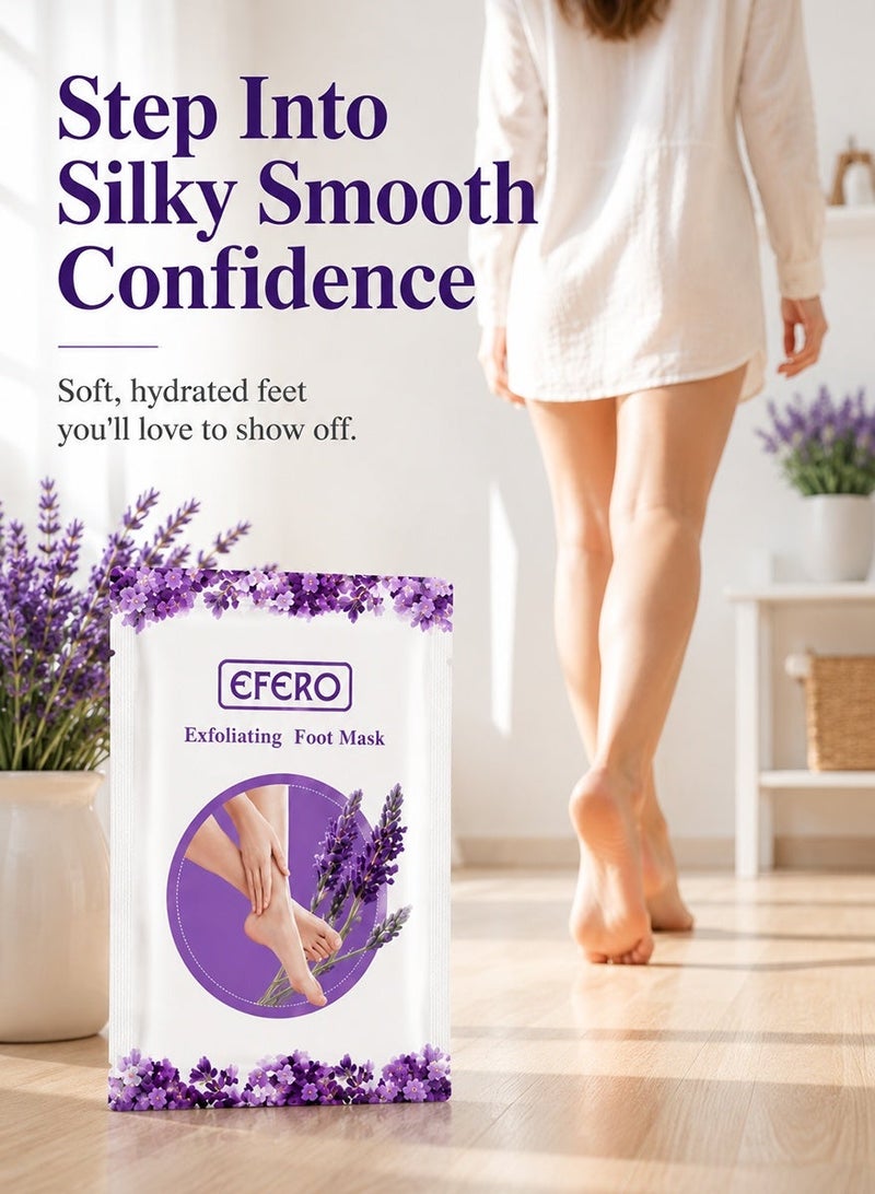 EFERO Lavender Exfoliating Foot Peel Mask for Dead Skin - Image 5