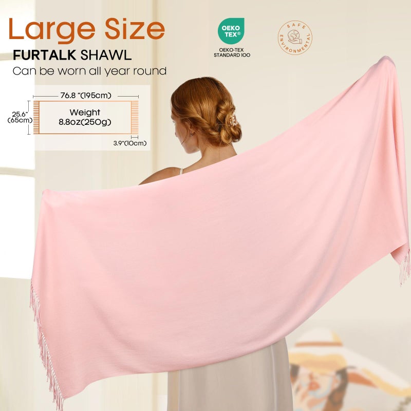 FURTALK Pashmina Shawls and Wraps for Evening Dress Women's Scarf Wedding Bride Bridesmaid Gifts Winter Scarves - Image 4