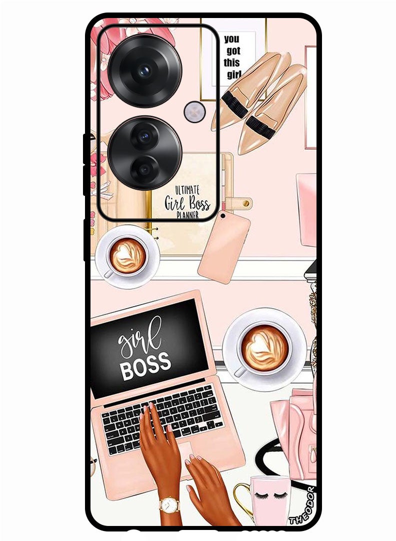 Theodor Protective Case Anti Scratch Shock Proof Bumper Cover For Oppo F25 Pro Girl Boss Item - Image 1