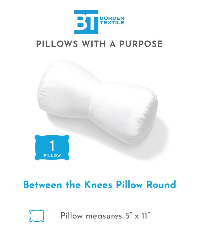 PILLOWS WITH A PURPOSE Between The Knees Pillow Round Hypoallergenic Knee Positioning Wedge Pillow - Image 2