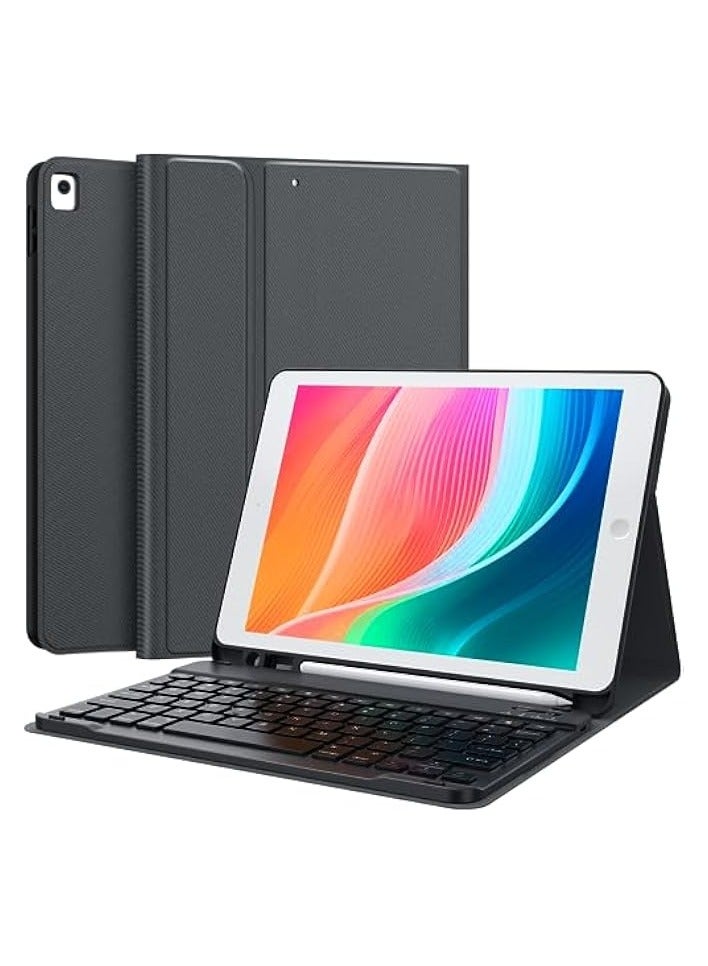 erorex iPad 10.2 Case with Keyboard for iPad 7th Generation 10.2 2019 - Detachable Wireless Keyboard with Pencil Holder Stand Folio Cover for New iPad 10.2 Inch 7th Gen 2019 Grey JP377 - Image 1