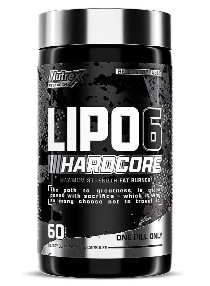 Nutrex Research ليبو 6 هاردكور أقصى حارق للدهون، يساعد في تقليل الشهية والرغبات، ينشط الجسم