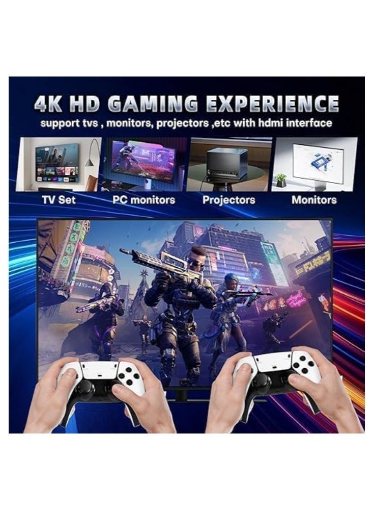 BLAZINGLY Wireless Retro Game Console with 10,000+ Built-in Games, 4K Ultra HD HDMI TV Gaming Stick, Dual Wireless Controllers, Plug & Play Classic Video Game Console for TV - Image 2