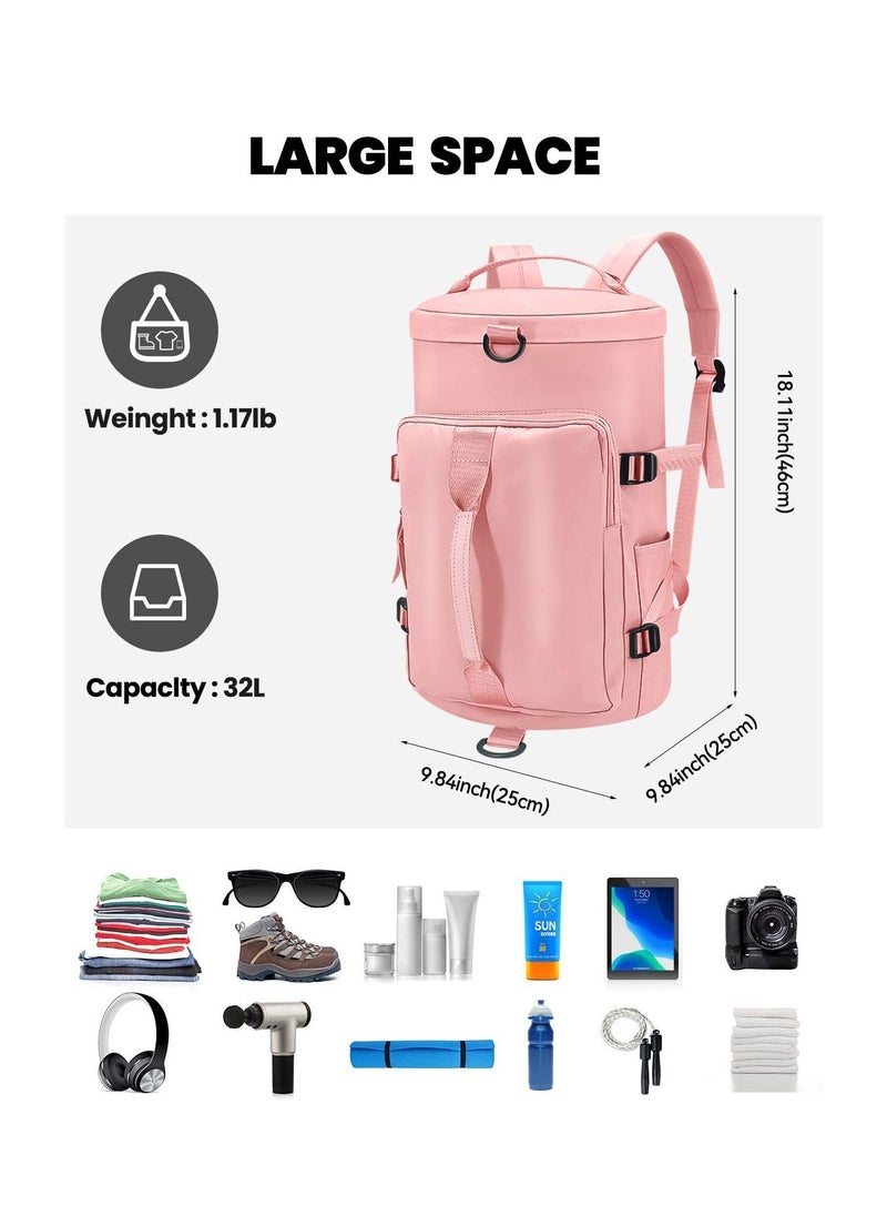 NIBEMINENT - Sports Duffle Travel Handbag Gym Backpack with Shoes Compartment Dry Wet Seperated Multifunctional Overnight GymBag for Men and Women Shoulder Weekend Bag - Image 1