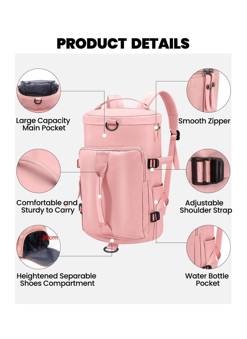 NIBEMINENT - Sports Duffle Travel Handbag Gym Backpack with Shoes Compartment Dry Wet Seperated Multifunctional Overnight GymBag for Men and Women Shoulder Weekend Bag - Image 1