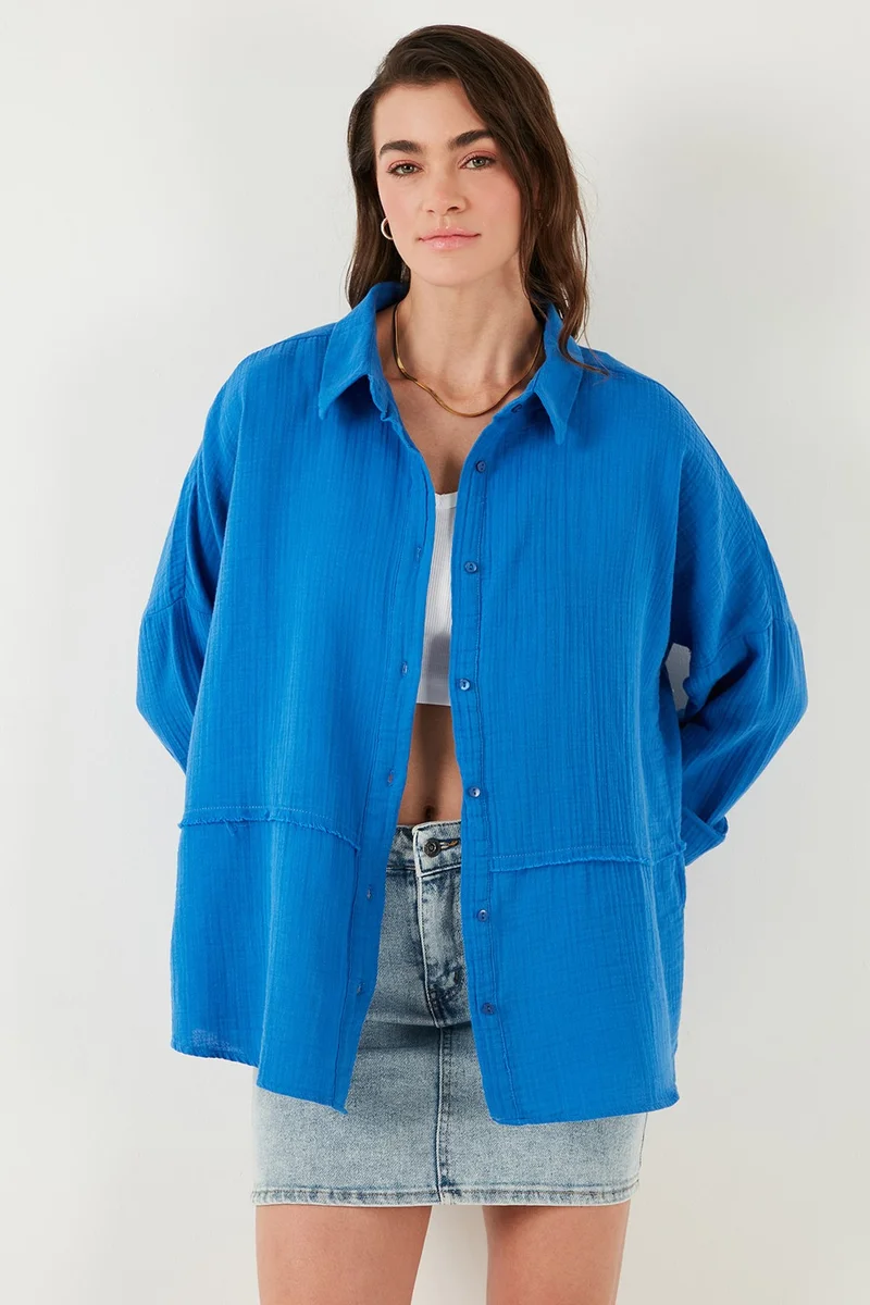 Lela Cotton Regular Fit Muslin Shirt Women's Shirt CF25S166905
