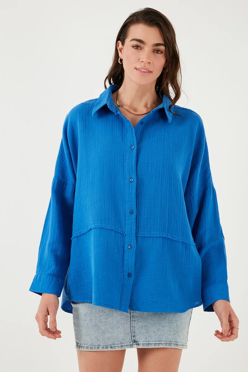 Lela Cotton Regular Fit Muslin Shirt Women's Shirt CF25S166905