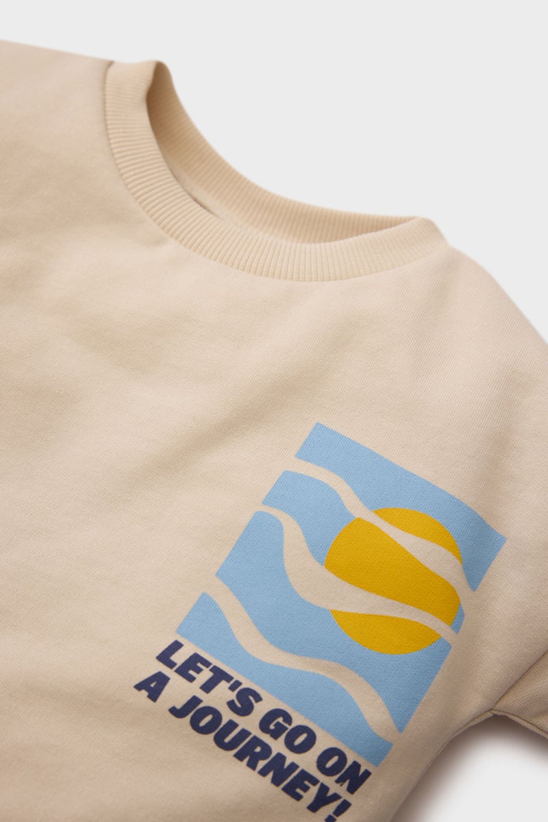 Baby Boy Printed Sweatshirt Bottom 2 Piece Set