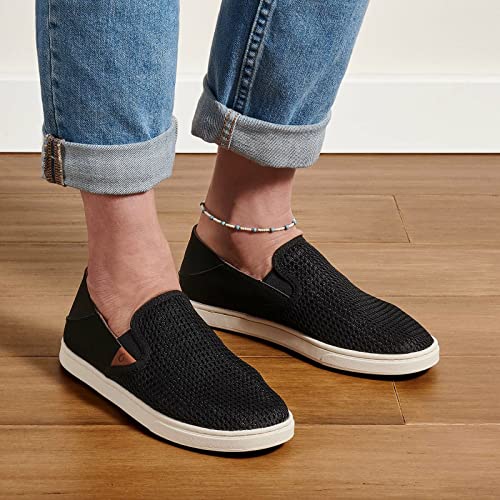 OLUKAI Pehuea Women's Slip On Sneakers, Casual Everyday Shoes with Easy On & Off Design, Breathable Mesh & Drop-In Heel, All-Day Comfort & Support, Black/Black, 9.5 - Image 4