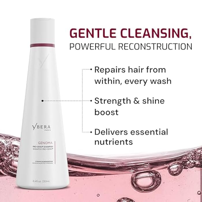 Ybera BOND REPAIR HAIR TREATMENT Genoma Pro-Geno Shampoo, Moisturizing Shampoo that works as Hydrating Shampoo as well, Ideal for Damaged Hair, Professional Hair Repair Formula, 250ml - Image 2