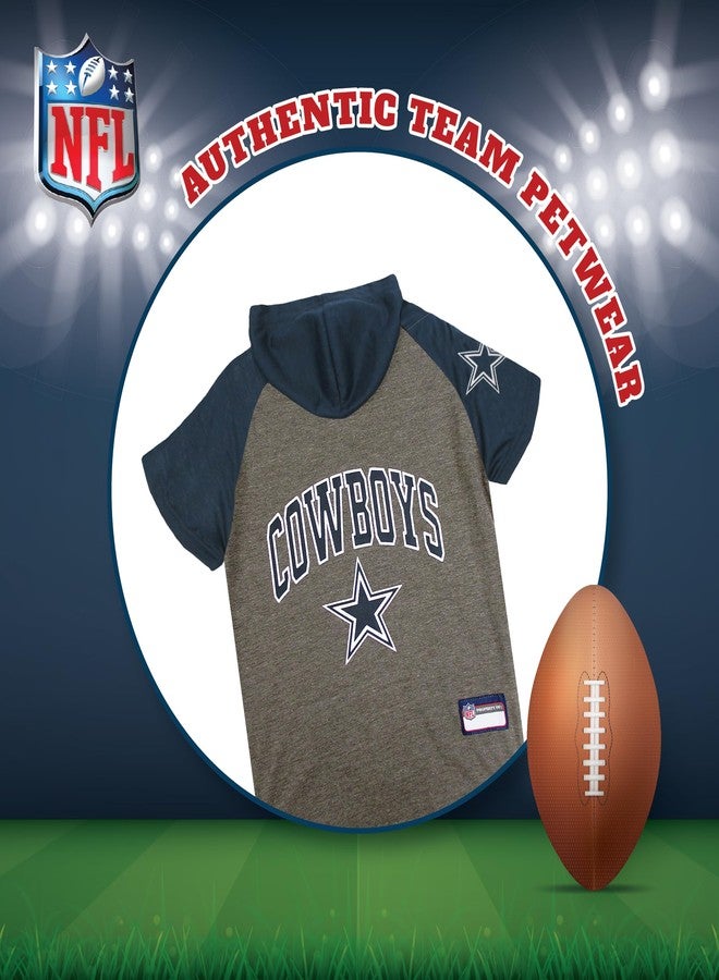 Pets First NFL Dallas Cowboys Hoodie for Dogs & Cats. NFL Football Licensed Dog Hoody Tee Shirt, Medium. Sports Hoody T-Shirt for Pets. Licensed Sporty Dog Shirt (DAL-4044-MD) - Image 5