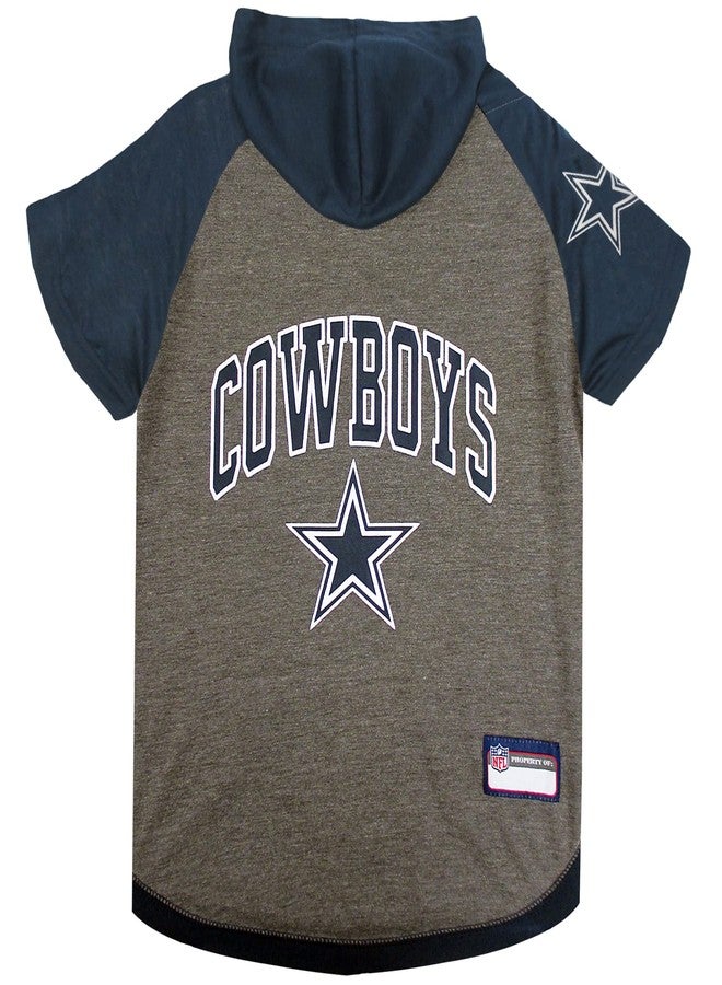 Pets First NFL Dallas Cowboys Hoodie for Dogs & Cats. NFL Football Licensed Dog Hoody Tee Shirt, Medium. Sports Hoody T-Shirt for Pets. Licensed Sporty Dog Shirt (DAL-4044-MD) - Image 1
