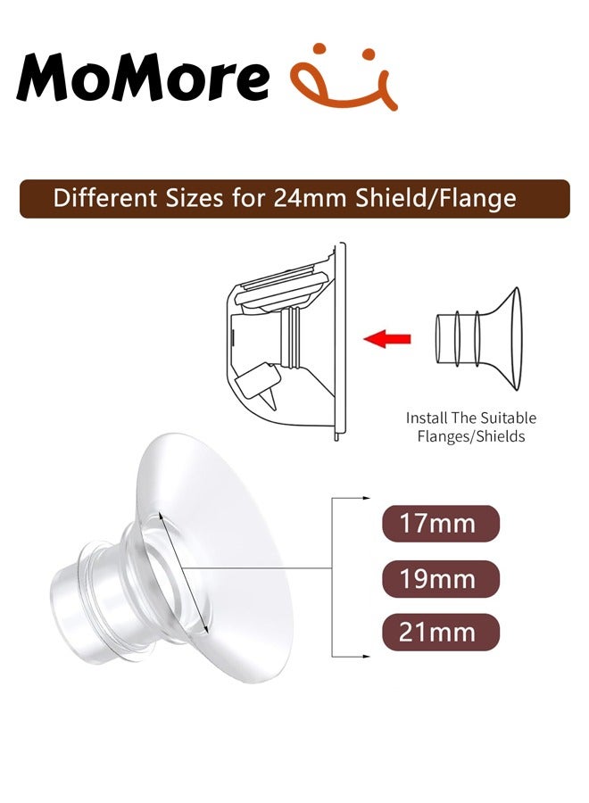Momore 6 Piece Converter Practical Breast Pump Replacement Breast Pump Accessory Inserts Set - Image 3