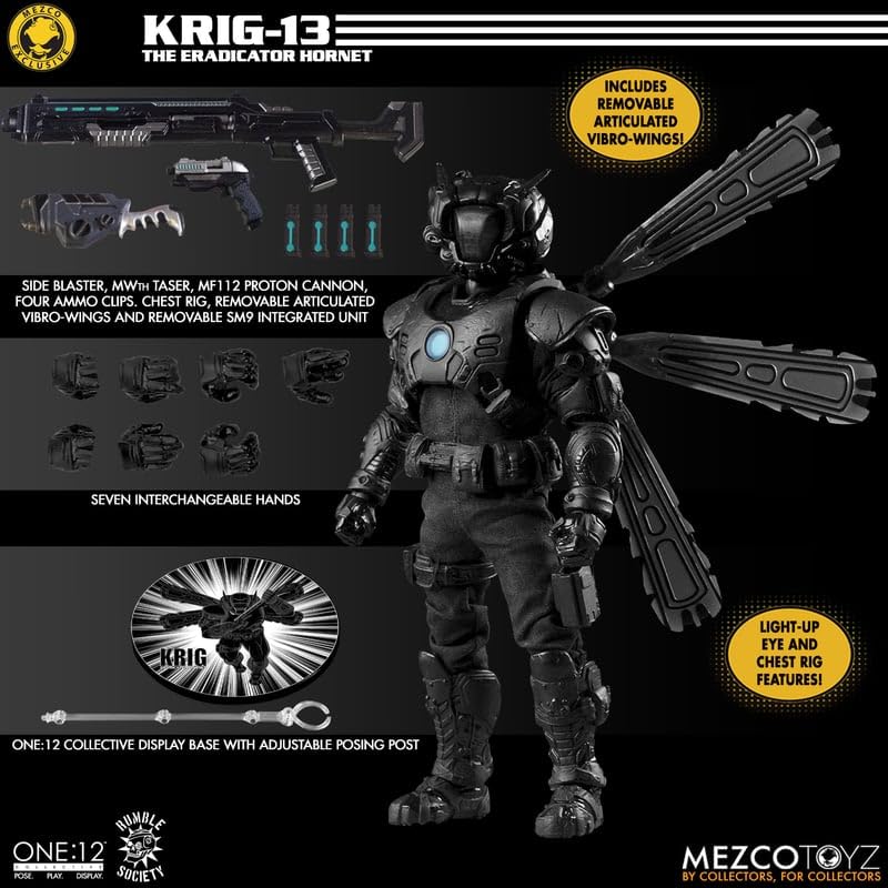 Mezco مجموعة ميزكو ون 12 كولكتيف رمل سوسايتي كريغ 13 إيراديكاتور هورنت إيديشن - Image 5