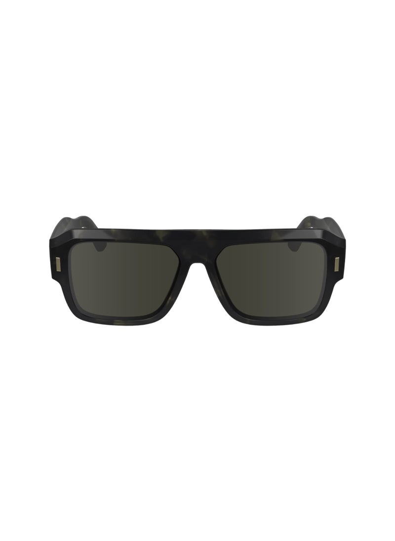 CALVIN KLEIN FULL RIM ACETATE MODIFIED RECTANGLE CALVIN KLEIN SUN CK24501S  5615 (341) KHAKI HAVANA  - Image 1