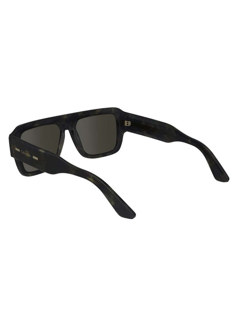 CALVIN KLEIN FULL RIM ACETATE MODIFIED RECTANGLE CALVIN KLEIN SUN CK24501S  5615 (341) KHAKI HAVANA  - Image 5