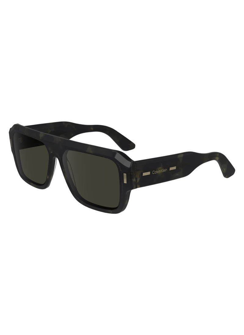 CALVIN KLEIN FULL RIM ACETATE MODIFIED RECTANGLE CALVIN KLEIN SUN CK24501S  5615 (341) KHAKI HAVANA  - Image 2