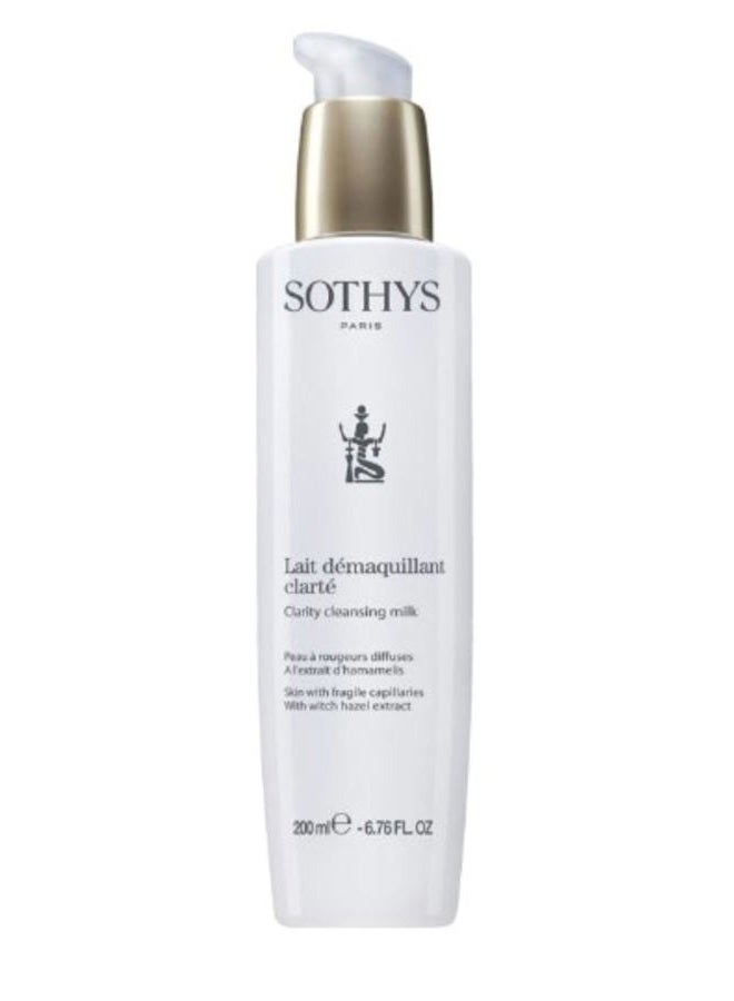 Sothys Clarity Cleansing Milk - For Skin With Fragile Capillaries, With Witch Hazel Extract 200ml/6.76oz - Image 1