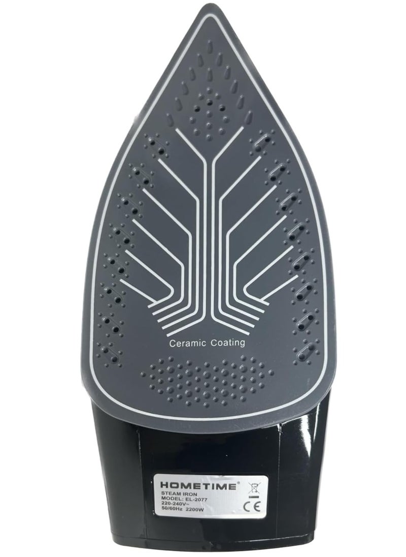 Wtrtr HOMETIME 2200W Steam Iron,Ceramic Coated Sole plate,1 Years Warranty.2077-G (Green)  - Image 4