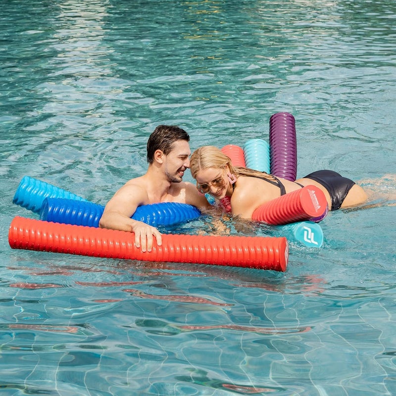 IMMERSA Jumbo Swimming Pool Noodles, Premium Soft Water-Based Vinyl Coating and UV Resistant Foam Noodles for Swimming and Floating, Lake Floats, Pool Floats for Adults and Kids. - Image 5