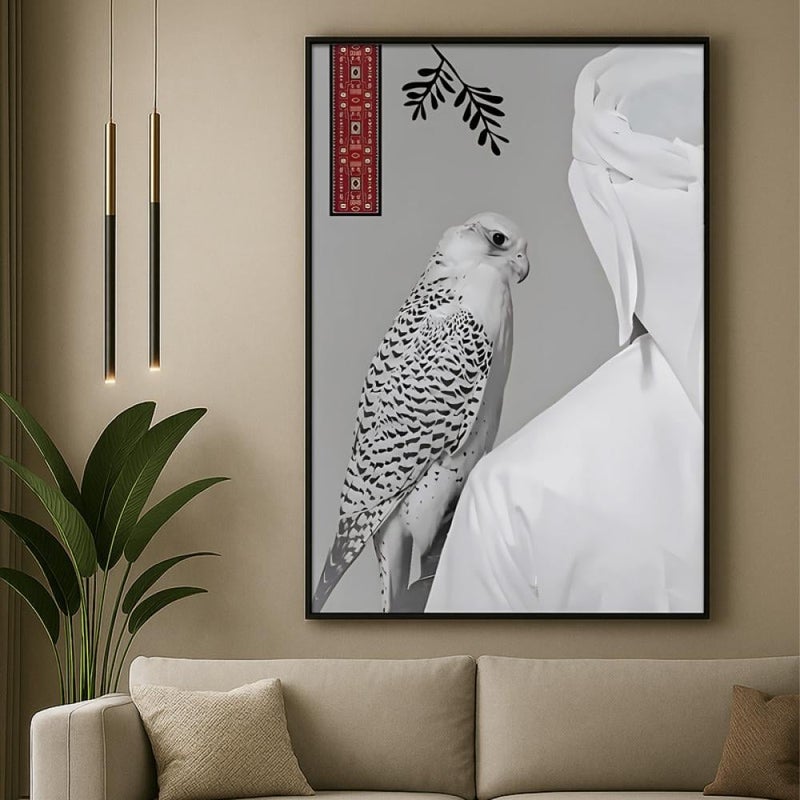 Marktna One canvas painting with a Najdi art design and a hollow frame, measuring (40×60), one piece - Image 2