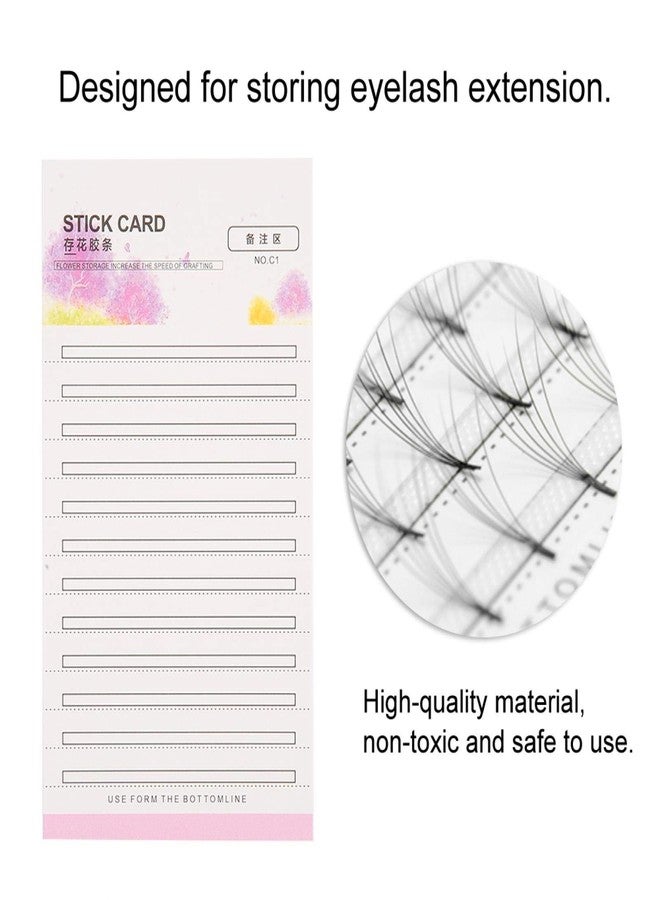 Brrnoo 10pcs Eyelash Extension Storage Card, Makeup Organizer False Eyelash Case For Women Display Stand, False Eyelash Fans Paper Card With Double Sided Tape - Image 3