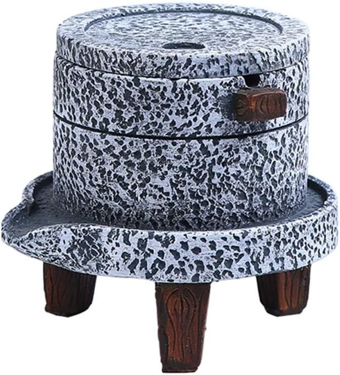 Large Ashtray Cement Retro Simple Personality with Cover Windproof Chinese Bar Cafe (Color : Stone Mill) - Image 1