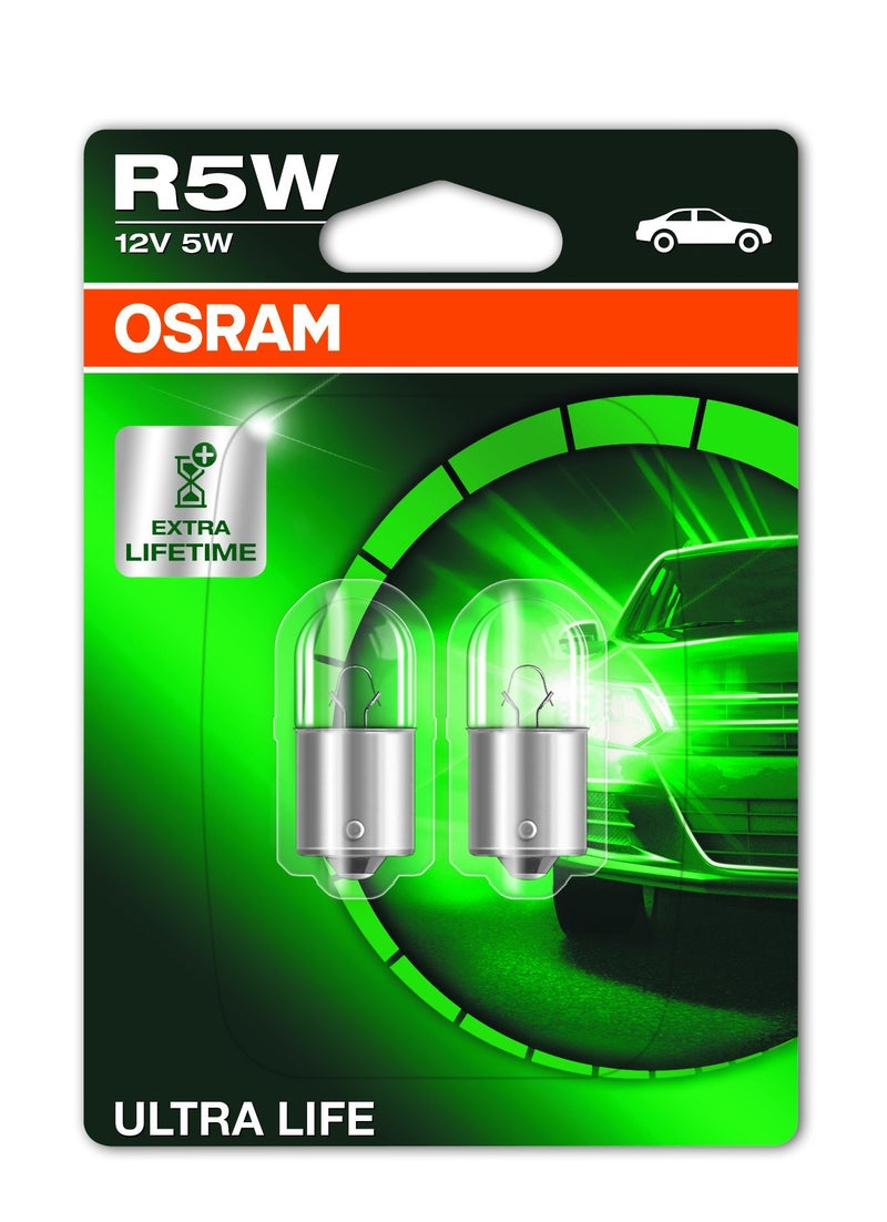 Osram Ultra Life R5W Halogen, Tail, License Plate, Parking and Position Light, 5007ULT-02B, 12 V Car, Double Blister Pack of 2 - Image 5