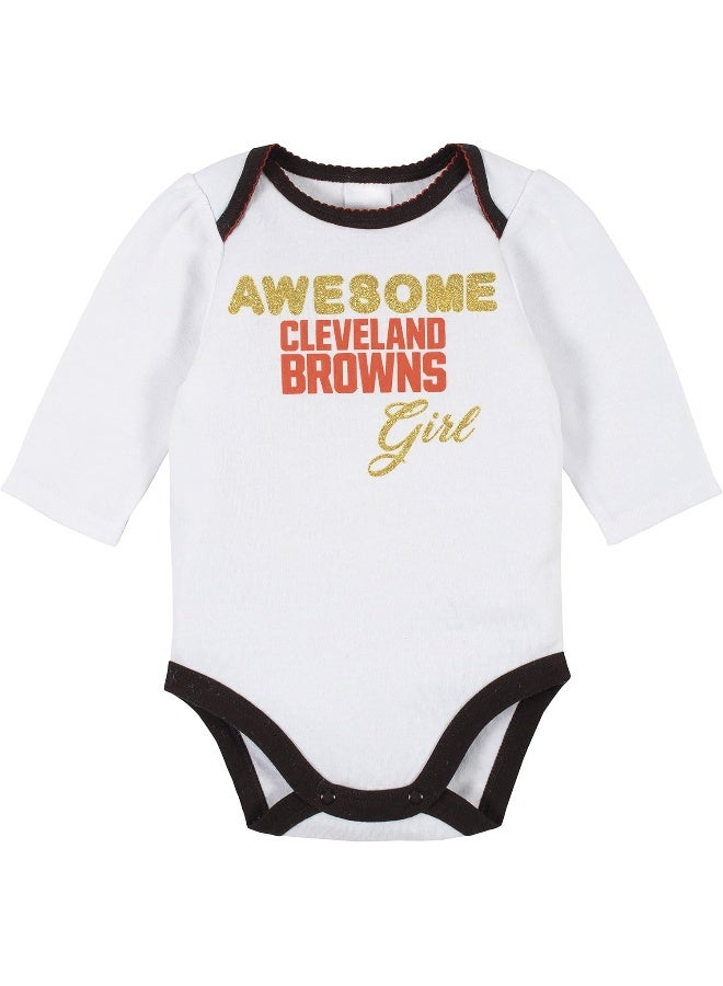Gerber Gerber NFL Baby Girls Nfl Team Footed Pant and Bodysuit Gift Set  - Image 2