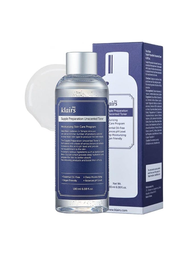 DearKlairs Supple Preparation Unscented Moisturizing Facial Toner 180 ML - Image 2