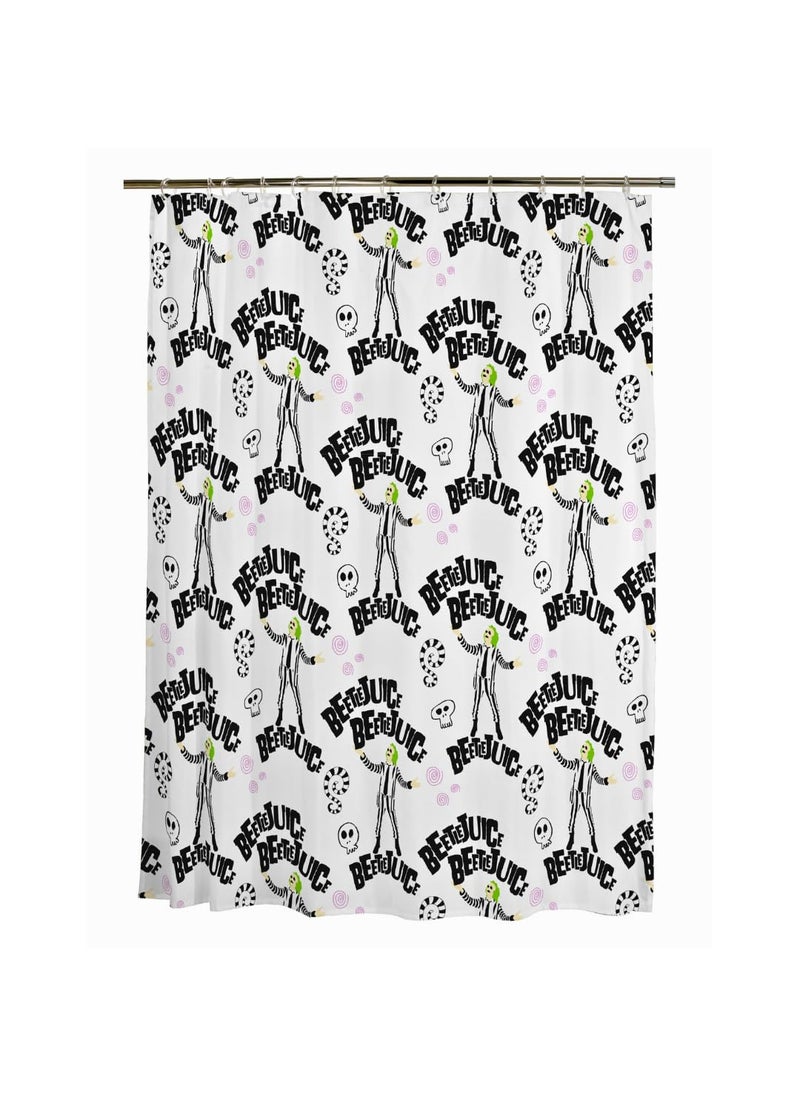 Franco Franco Collectibles Beetlejuice Bath Microfiber Shower Curtain  70x72  (Officially Licensed Product)  - Image 1