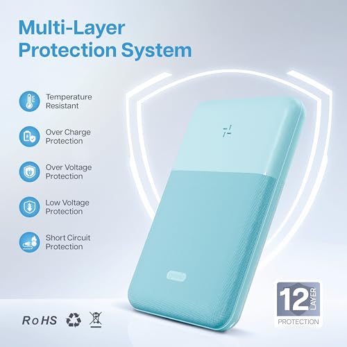 Geonix Helio C100 10000mAh Power Bank 22.5W | Ultra Slim| High Capacity Fast Charging Power Bank with USB-A to Type-C Cable, 1 Year Warranty, Blue - Image 5