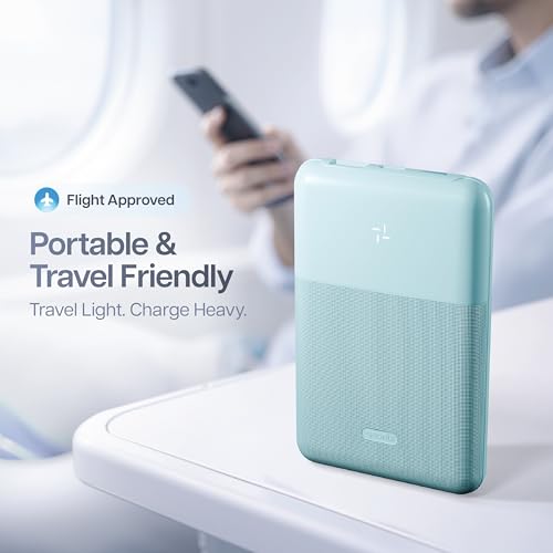 Geonix Helio C100 10000mAh Power Bank 22.5W | Ultra Slim| High Capacity Fast Charging Power Bank with USB-A to Type-C Cable, 1 Year Warranty, Blue - Image 3