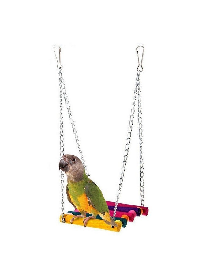 Vktech ® 5Pcs Pet Bird Parrot Parakeet Budgie Cockatiel Cage Hammock Swing Toy Hanging Toy (Style A) - Image 1