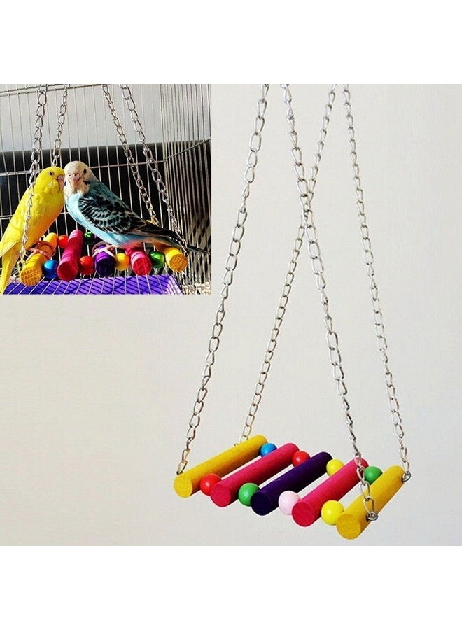 Vktech ® 5Pcs Pet Bird Parrot Parakeet Budgie Cockatiel Cage Hammock Swing Toy Hanging Toy (Style A) - Image 3