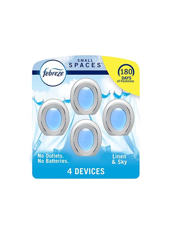 febreze Febreze Small Spaces Air Freshener, Plug in Alternative for Home, Linen & Sky, Odor Fighter for Strong Odor (4 Count) - Image 1