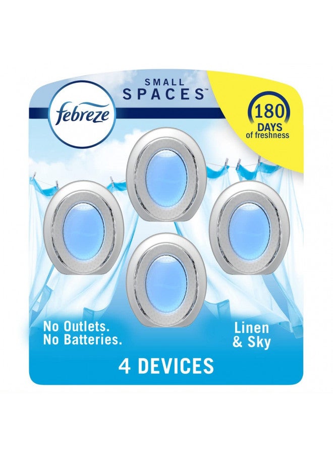 febreze Febreze Small Spaces Air Freshener, Plug in Alternative for Home, Linen & Sky, Odor Fighter for Strong Odor (4 Count) - Image 2