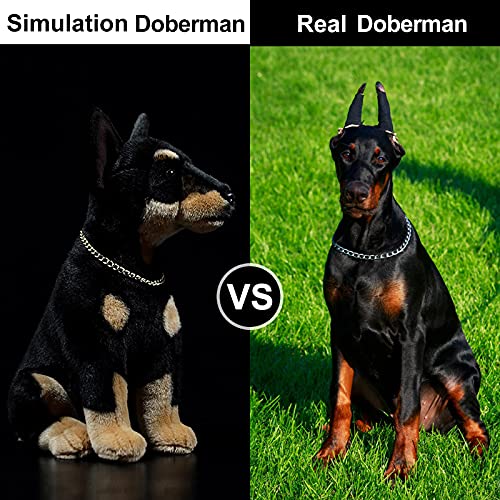 ZHONGXIN MADE Simulation Doberman Stuffed Animal Puppy Dog 12 inch Plush Toy Best Plush Toys for Girls Boys as Gift - Image 5