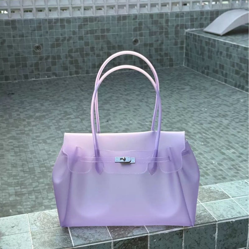 Women's TPU Jelly Kelly Bucket Bag Summer Handbag - Image 5