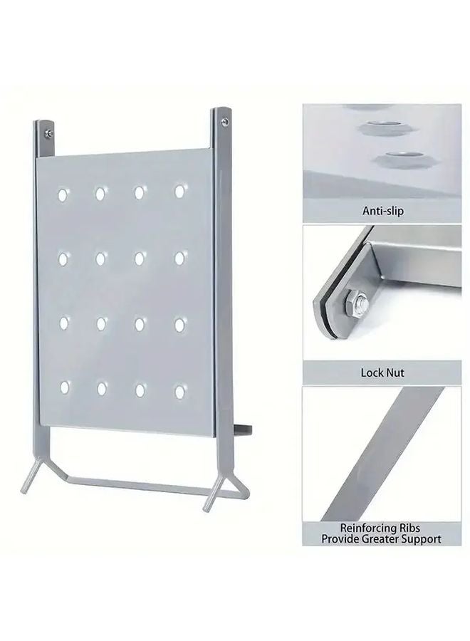 Heavy Duty Anti Slip Ladder Tool Platform 1 Set Adjustable Height Work Shelf Tool Tray - Image 5