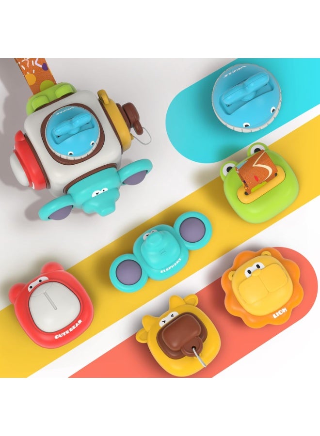 6 in 1 Baby Busy Board Cube, Montessori Sensory Toy Toddler 1-3, Infant Carseat Plane Travel, Kid Animal Cube Learning Activity, Easter Birthday Gift 6 9 12 18 Month 1 2 Year Girl Boy - Image 2