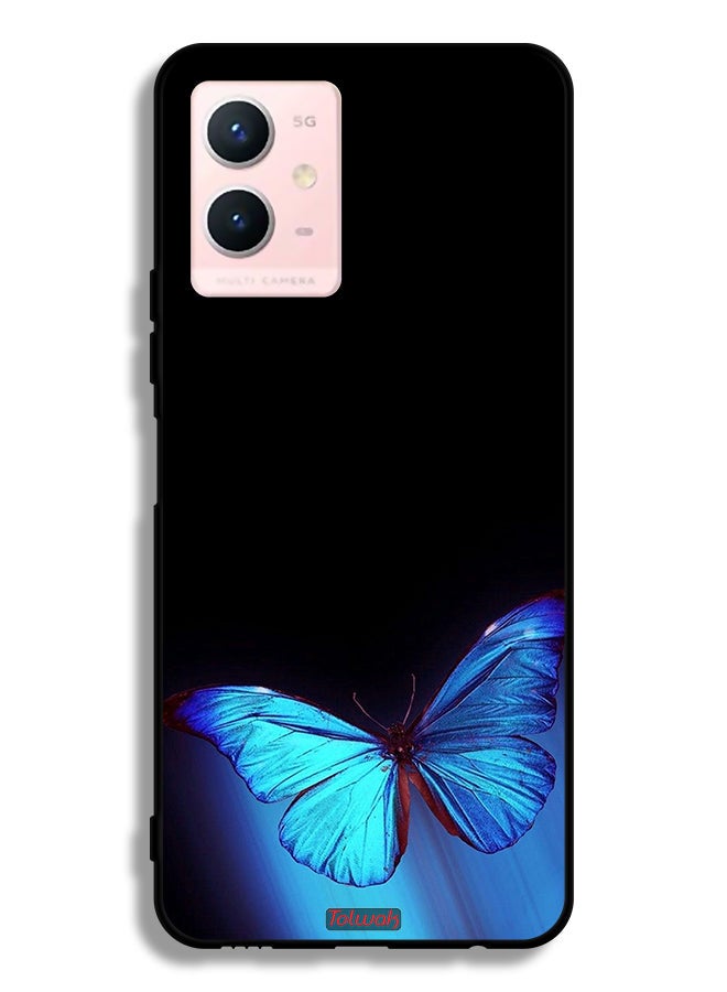 Tolwak Vivo Y33s 5G Protective Case Cover Butterfly Art - Image 2