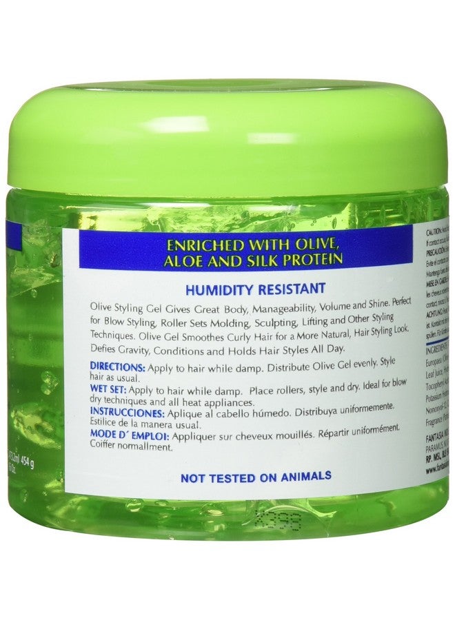 Fantasia Ic Hair Polisher Olive Styling Gel With Sparkle Lites 16 Oz - Image 3
