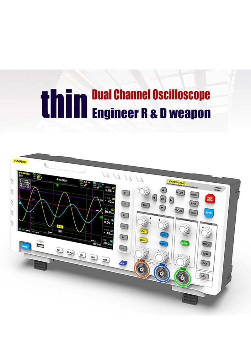 2-in-1 Digital Oscilloscope and DDS Signal Generator, 100MHz Bandwidth, 1GSa/s Sampling Rate, 2 Channels, Desktop Model with 1GB Built-in Storage for Signal Capture and Output. - Image 4